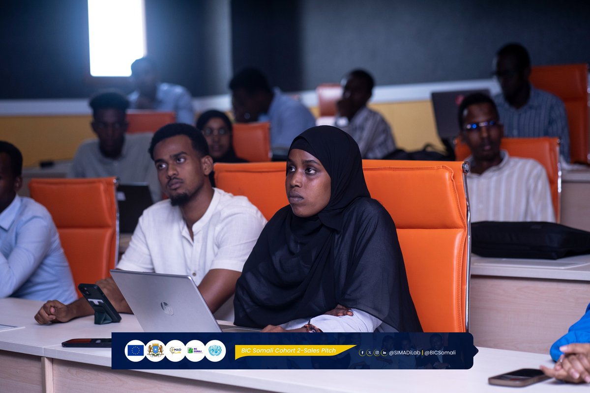 SIMADiLab's tweet photo. MT System is on stage at BIC Somalia Sales Pitch, presenting their innovative inventory management solutions designed to help businesses optimize operations and enhance profitability. #BICSomalia #SIMADiLabians #iLabEvents #SMEs #iLabPitch https://t.co/hUWGecei6M