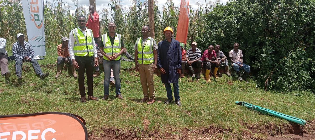 KenyaPower's tweet photo. Kenya Power and REREC proudly commissioned and handed over the Oraimutia Dispensary project, bringing light and power to the community. After the successful power connection, the team posed for a celebratory photo with happy customers. #AboveandBeyond #CSWeek2024 #CustomerServiceWeek