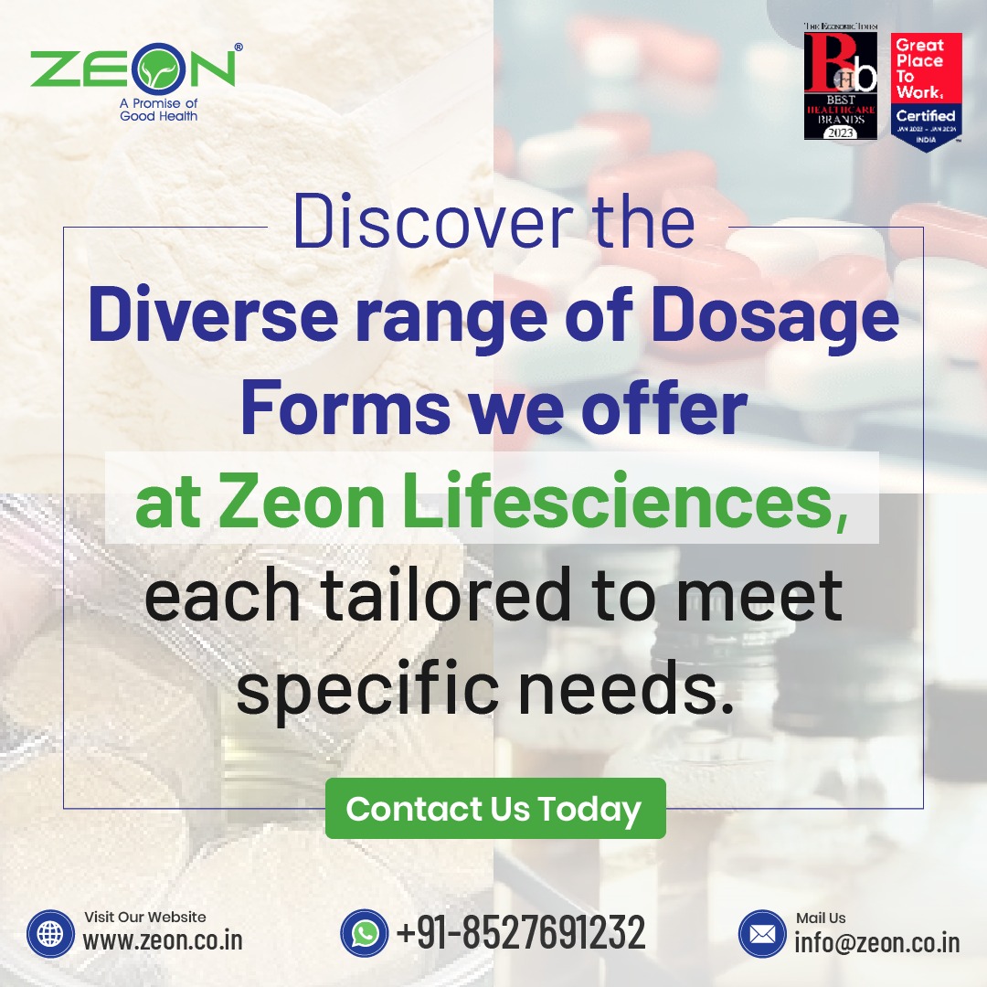 ZLifesciences's tweet image. Discover the extensive #DosageForms by #zeonlifesciencesltd from tablets to capsules, we ensure top quality and innovation. Explore now!

#CustomSolutions #CDMO #NutraceuticalsManufacture