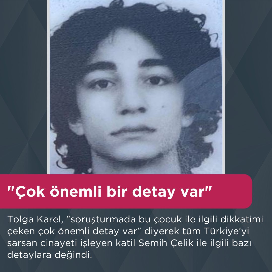 Tolga Karel'den katil Semih Çelik ile ilgili dikkat çeken açıklama!
🔗buff.ly/4dEXZ4Y