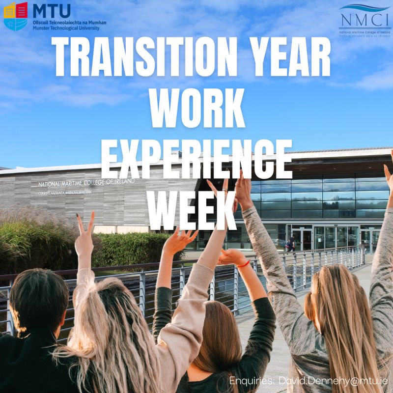 MTU_ie's tweet image. 𝐃𝐞𝐚𝐝𝐥𝐢𝐧𝐞: 𝟏𝟒𝐭𝐡 𝐎𝐜𝐭𝐨𝐛𝐞𝐫: Don&apos;t miss this incredible opportunity to set sail on your maritime career journey.
Please share with your schools, and with interested TY students. 
Enquiries: David.Dennehy@mtu.ie 
#NMCI #MTU #TYWorkExperience