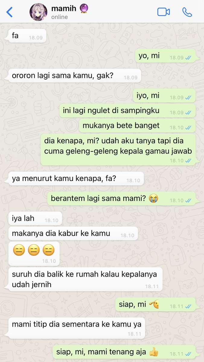 sundaysayang's tweet photo. #ifarun ifaron (ft. citlali as ororon’s mom) — daily chat ifa dan calon mamih mertuanya. https://t.co/ptmu6fiQCX