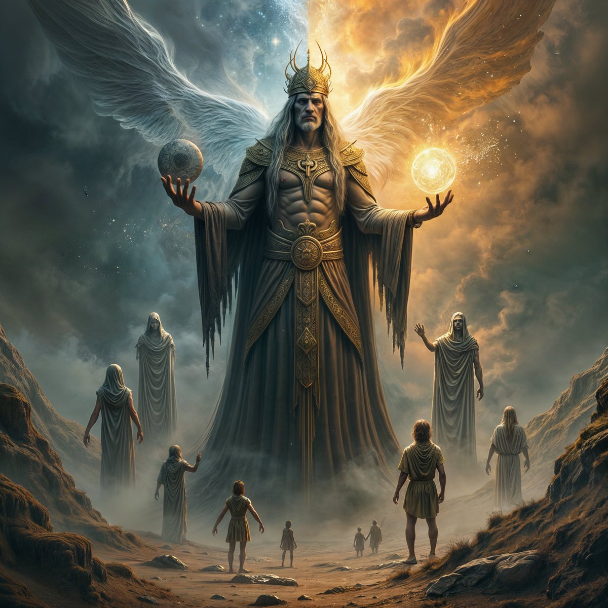 humanoid220811's tweet photo. Zephros controls the balance between death and rebirth, transforming lost souls into new life forms, restoring the world through cosmic cycles.

#creaturecreator #空想神仏 #aiart #生成AI #rebirth #deathandlife #cosmicbalance #mythicalcreature #godoftheunderworld #creativegod https://t.co/nPKhKgl2xV
