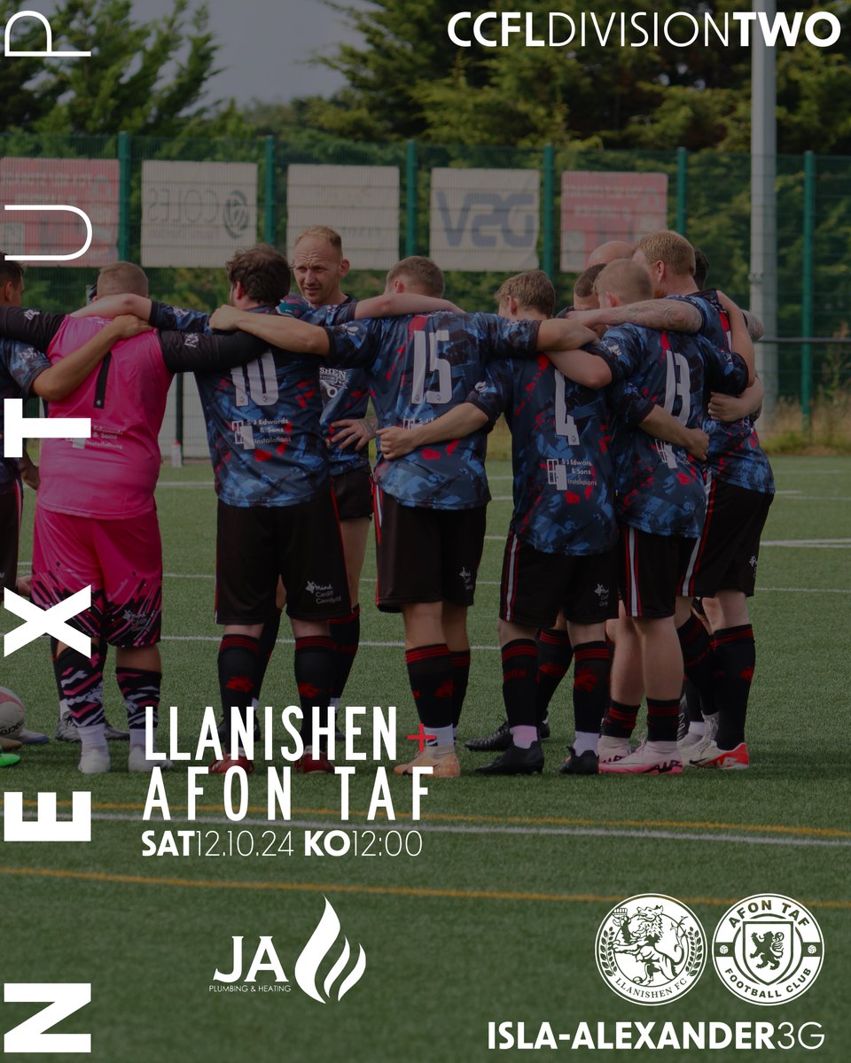 Llanishen FC (@llanishenfc) on Twitter photo π¨ UP NEXT π¨
Our 1XI face a tough test, taking on high-flying <a href="/LlangeinorFC/">Llangeinor FC</a> from a higher league.
π
11 Oct β±19:15 KO πIsla-Alexander 3G
Our 2XI aim to hand another team their first loss of the season as they take on a <a href="/afontaffc/">AFON TAF FC</a>.
π
12 Oct β±12:00 KO πIsla-Alexander 3G π¨ UP NEXT π¨
Our 1XI face a tough test, taking on high-flying <a href="/LlangeinorFC/">Llangeinor FC</a> from a higher league.
π
11 Oct β±19:15 KO πIsla-Alexander 3G
Our 2XI aim to hand another team their first loss of the season as they take on a <a href="/afontaffc/">AFON TAF FC</a>.
π
12 Oct β±12:00 KO πIsla-Alexander 3G