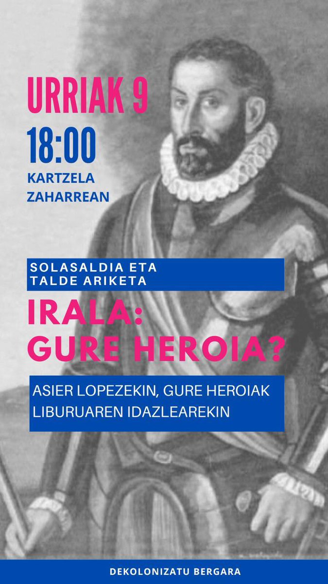 Gaur arratsaldean Kartzela Zaharrean!
Animatu eztabaidatzera eta #dekolonizatubergara !!