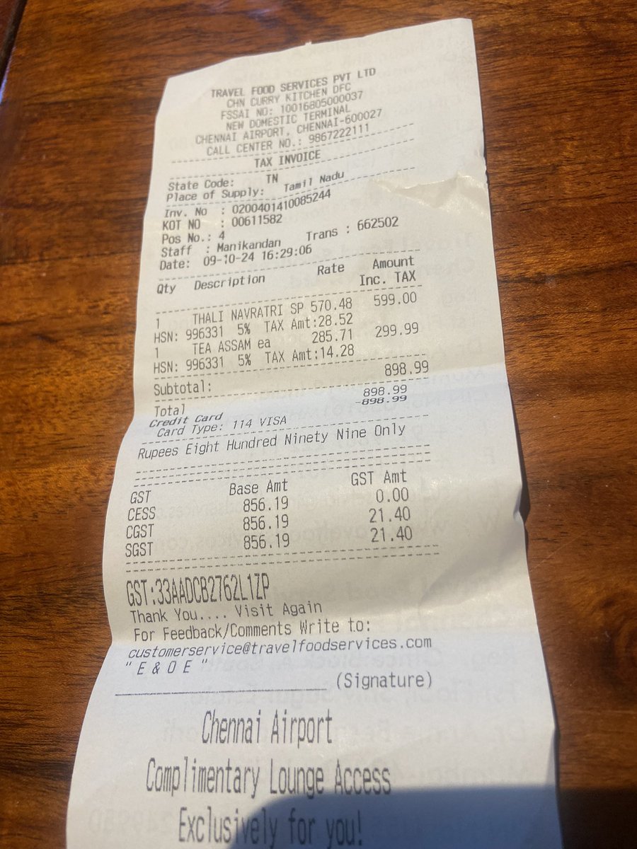 Amurag28's tweet photo. Curry Kitchen food outlet at Chennai airport is selling Navratara Thali having all food items made of Onion and Garlic. The restaurant should be ashamed of playing with sentiments of people keeping fast to sell their food. 
#moca #aai #ChennaiAirport https://t.co/G0kxsTrzBN
