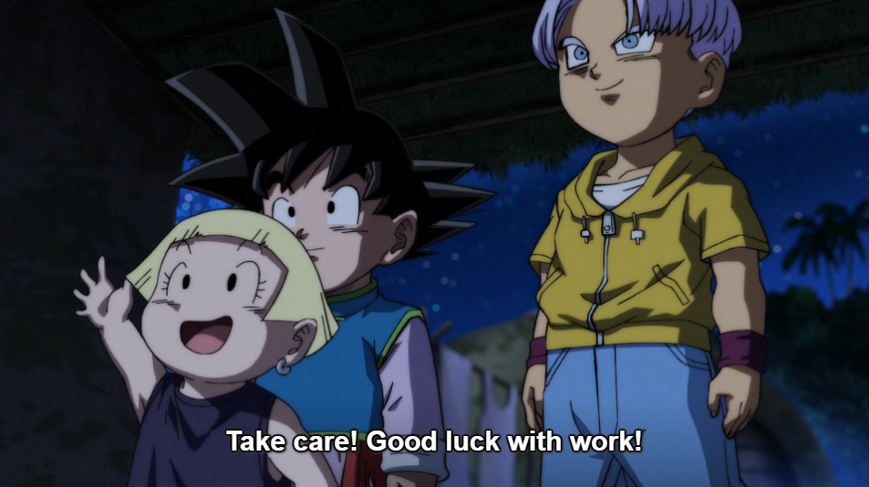 I wish they didn't forget that Marron existed because I really like her hanging out with Goten and Trunks I think it's such a fun trio