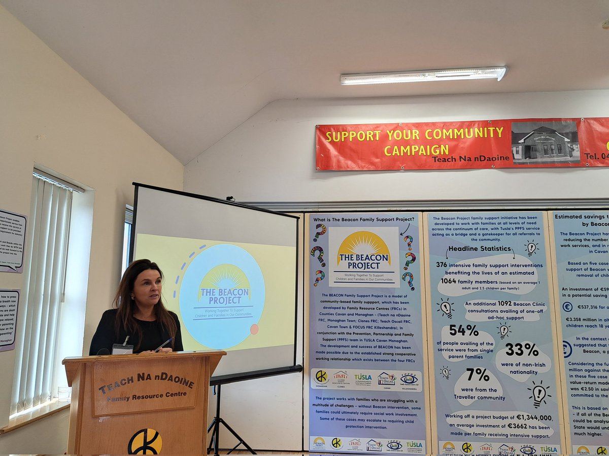 <a href="/KateDuggan8/">Kate Duggan</a> CEO talks about how <a href="/tusla/">Tusla - Child and Family Agency</a> local partnership with FRCs in Cavan and Monaghan on the Beacon Family Support Project delivers knowledge, confidence, and connectedness for children, families and communities and congratulates all involved! #FamilyResourceIrl @dcediy