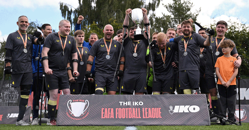 EITC's tweet photo. 👏 ⚽️ From securing back-to-back @amputeefootball league titles, to representing Everton in the @EuroAmp Champions League, our Everton Amputees have had an incredible season.

Thank you to our sponsors, the Spirit Foundation, for your unwavering support. 🫶 💙