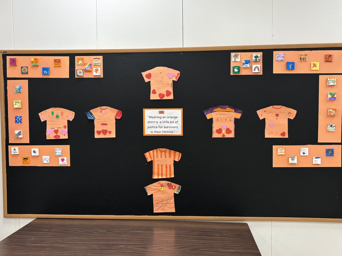 Forgot to post our board in honour of National Day of Truth and Reconciliation🧡 Every Child Matters <a href="/GShepherdOCSB/">Good Shepherd School</a> <a href="/ocsbindigenous/">OCSB Indigenous Ed</a>