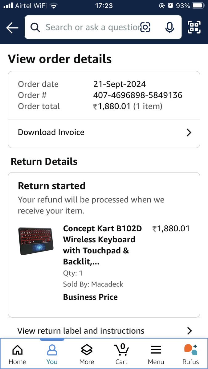 mycommonshare's tweet photo. ⁦@amazon⁩ ⁦@amazonIN⁩ return pickuped but refund not received 15 days passed https://t.co/mjee2EkPpe