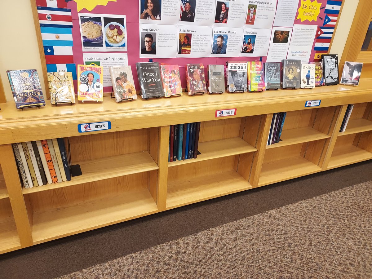 If we moved biographies, what goes in that old shelf space? The answer: YEARBOOKS! NHS yearbooks from the 1930s to the present are now organized by decade and easily available for any student or staff member to browse.