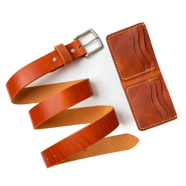 Matching Belt &amp; Wallet Bundle - English Tan
popovleather.com