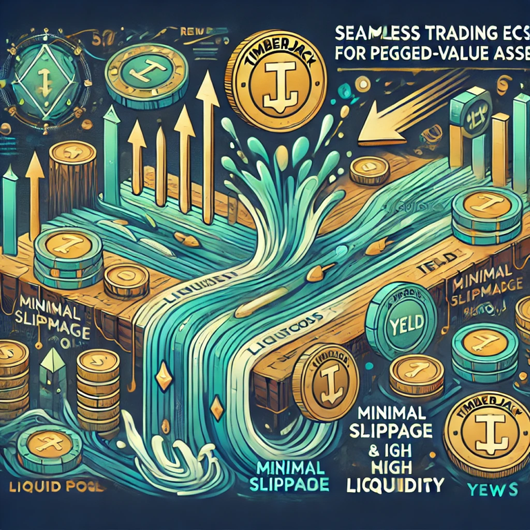 timberjack_defi's tweet photo. Dive into seamless trading with pegged-value assets on Timberjack. Our platform ensures deep liquidity, minimal slippage, and top-tier staking options. Ready to maximize your rewards? Join the Timberjack revolution today! 💸🌐 #Timberjack #DeFiTrading #PeggedAssets https://t.co/bGy07g0XsG