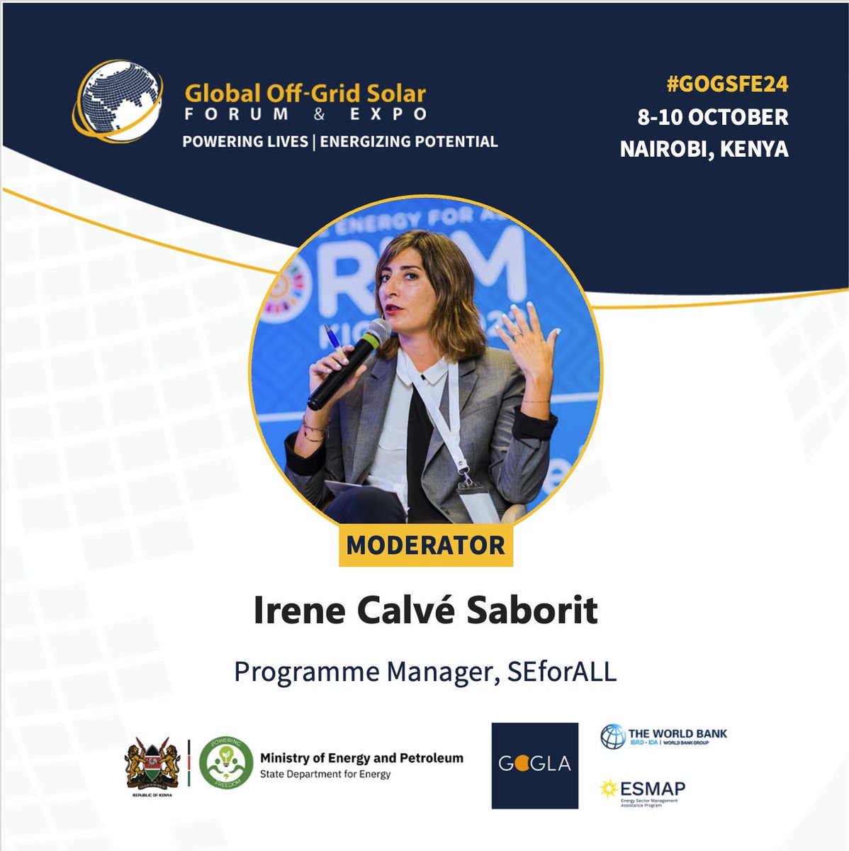 Join us at <a href="/OGSolarForum/">OG Solar Forum&Expo</a> - Irene Calvé Saborit will be moderating 'Financing rural electrification as essential infrastructure projects' panel and present the results of the State of the Mini-Grid Market Report!

🗓️ 10 Oct, 8:30 AM GMT+3
📍 Tsavo B