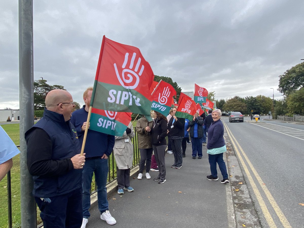 NOW: <a href="/SIPTU/">SIPTU</a> members are protesting with our health union colleagues at St. Luke’s Hospital, Kilkenny and Connolly Hospital, Blanchardstown in opposition to the HSE’s Pay &amp; Numbers Strategy. Health service staffing should be based on what’s best for patients. 

#StaffOurServices