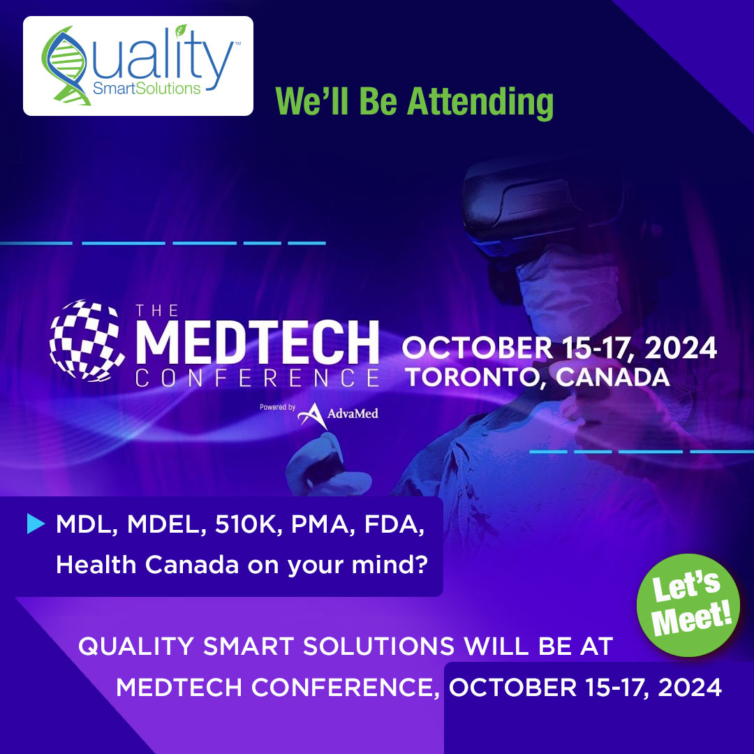 qualitysmart's tweet image. Our team at Quality Smart Solutions Inc., offers all FDA &amp;amp; Health Canada regulatory compliance solutions for medical devices. 

If you&apos;d like to meet pick a day and time from this link:
calendly.com/qualitysmartso… 
#medtechconference #medicaldevicecompliance #qualitysmartsolutions