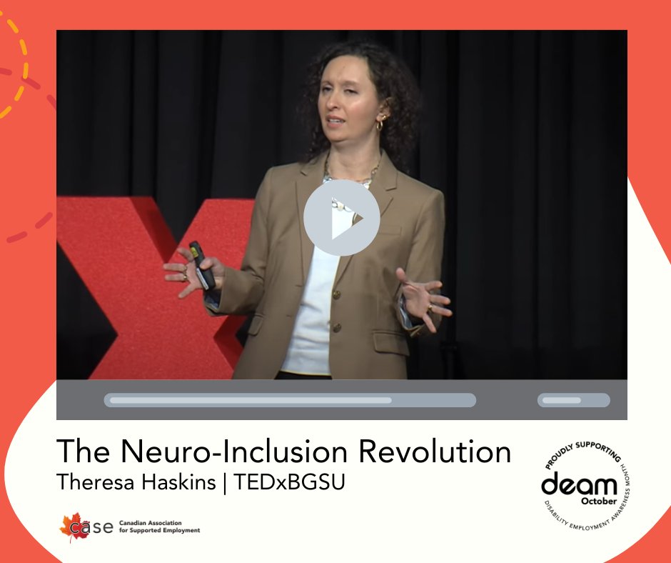 casecanada's tweet photo. In this TedX talk, Dr. Theresa Haskins unveils the profound power of neurodiversity and the need to reshape models for success. 
 
https://t.co/5IVaAgKaHk 

#DEAM2024  
#31DaysOfDEAM https://t.co/T0VdlLYot1