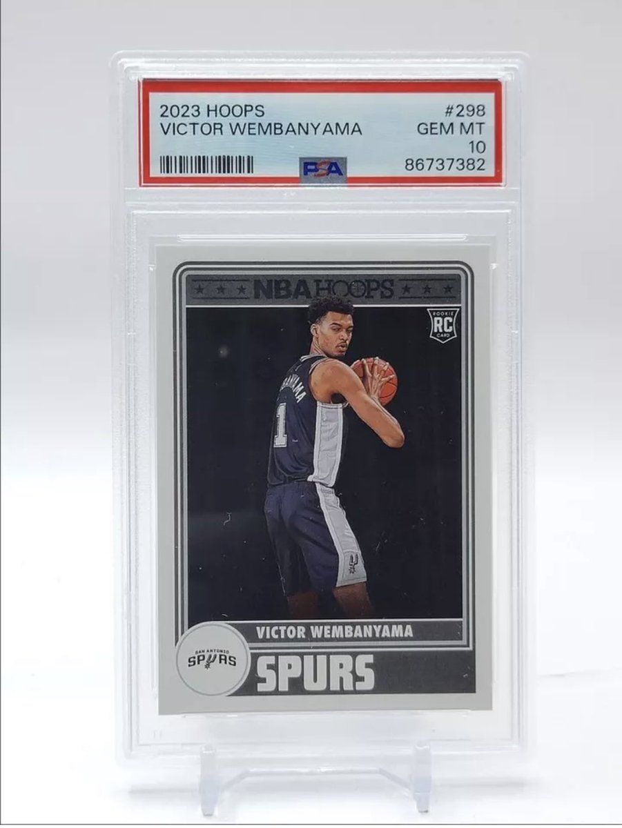 Giving away this Victor Wembanyama PSA 10 Hoops Rookie to a follower who retweets this…