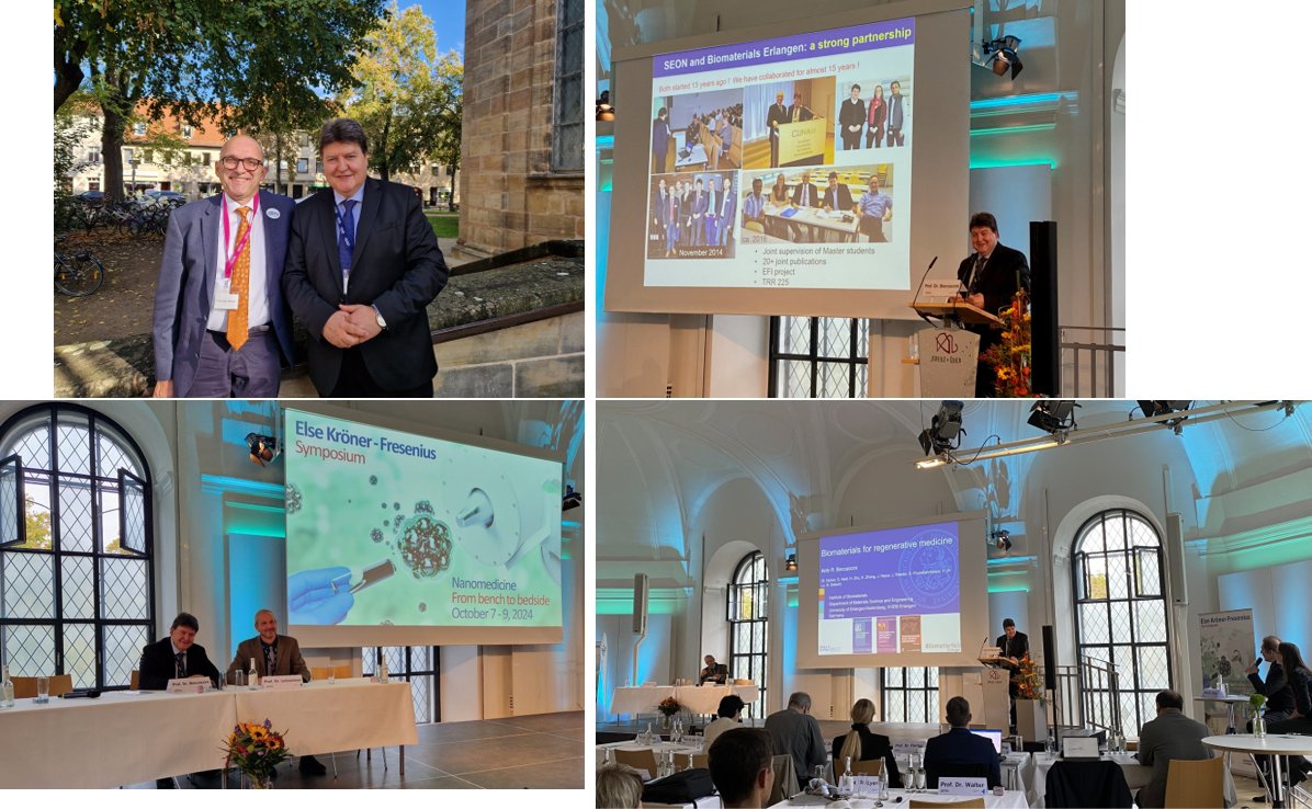 Boccaccini_Lab's tweet photo. Many thanks to Prof. Christos Alexiou for the invitation to give a talk on #biomaterials for Regenerative Medicine at #Nanomedicine Symposium @UniFAU &amp; to lead the interesting panel discussion with Prof. Didier Letourneur🇫🇷 Congrats. on a superbly organised event! @Boccaccini_Lab https://t.co/tjqD6Jf8Mc