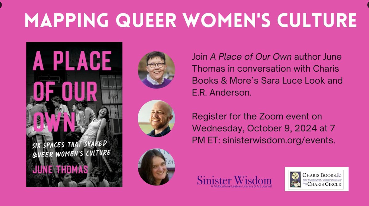 Sinister Wisdom is hosting this cool virtual event tonight. Let's see how well I can talk at midnight my time! sinisterwisdom.org/events Thanks, <a href="/Sinister_Wisdom/">✨Sinister Wisdom✨</a> and <a href="/chariscircle/">Charis Books/Circle</a>!