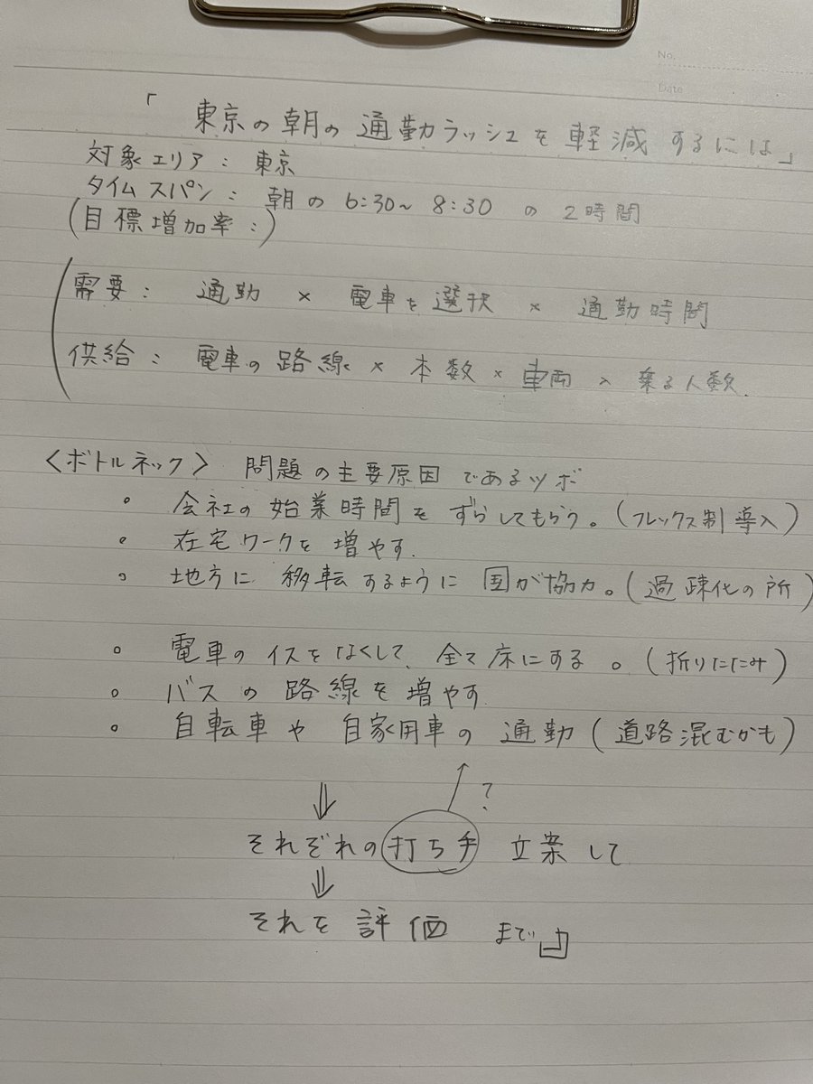 こんばんは⭐️
今朝は信号当番へ🚥小学校の当番も最後かと思うと、子どもの成長とっても早いです🥲

✅朝ウォーキング
✅業務委託 4h40分
✅日報
✅#デイトラロジカル部 Chapter2~3

Chapter2を紙で書いてわかったのは、ボトルネックと打ち手の立案の違いがわかってない？😇もう一度読み直します📚