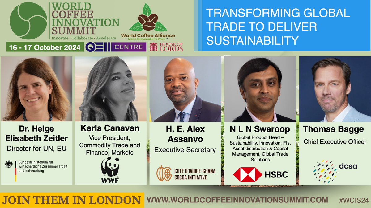 How do we transform global trade to deliver sustainability?

Join the discussions shaping the future of Global Trade at World Coffee Innovation Summit London 2024: worldcoffeeinnovationsummit.com/register

#WCIS24 #Coffee #Climate #Finance #Innovation #GlobalTrade #Digitalisation #Sustainability