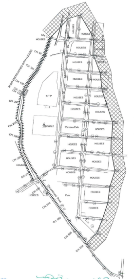 plotscanner_com's tweet image. An STP, a temple complex & a colony that was built in the 90's. All come under a lake.