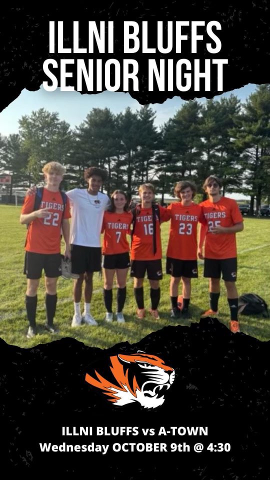 Come out to support our senior soccer players! Game time 4:30pm!