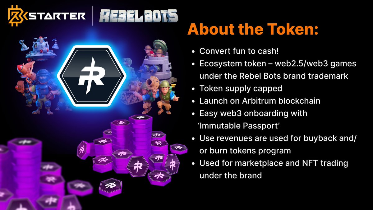 BRCStarters,

Less than 3 days separate us from <a href="/REBEL_BOTS/">Rebel Bots</a>  #Refundable #IDO! The sale will start on October 12 at 10:00 AM UTC!

If you are a new user:

1️⃣ Buy $BRCST : linktr.ee/brcstarter
2️⃣ Stake at least 100 $BRCST : app.brcstarter.io/staking
3️⃣ Have your KYC approved: