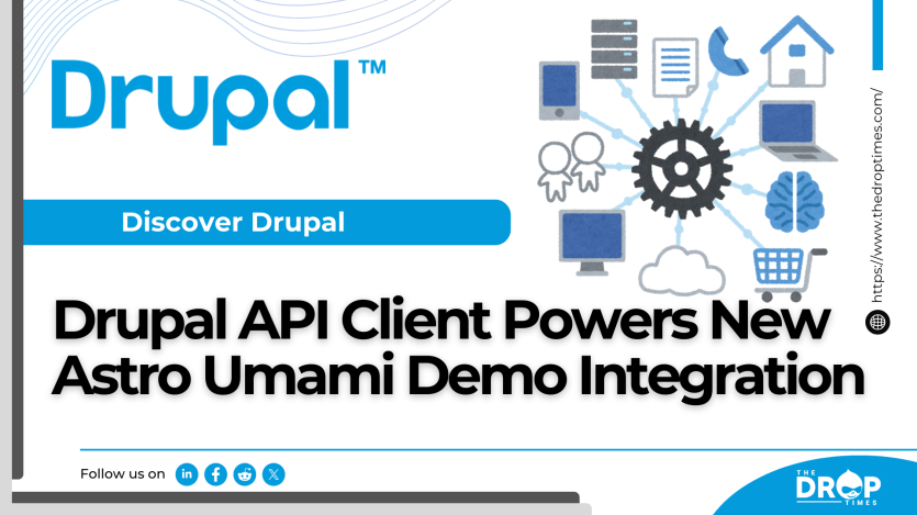 thedroptimes's tweet photo. 🚀 Astro Umami Demo Now Supercharged with Drupal API Client for Seamless Integration! 🚀

Developers, get ready for a game-changer! The Astro Umami Demo now fully integrates with the Drupal API Client, a powerful JavaScript library by Brian Perry @bricomedy, designed to make connecting with Drupal's JSON APIs faster and easier. This means smoother development of rich, dynamic web apps using Drupal’s content management power combined with Astro's sleek, modern frontend features! 🌐💻

But that's not all—Vincenzo Gambino @GambinoVin writes that multilingual functionality is on the way in the next release, expanding the demo’s capabilities even further! Imagine building high-performance, multilingual web apps with ease. This integration is a huge leap for anyone working with Drupal and Astro.

Ready to explore more? Find the link in the comments! 🧐
https://t.co/vkW0ar2tZE

#Drupal #AstroJS #WebDevelopment #JavaScript #APIs #DrupalAPIClient #MultilingualWeb #OpenSource #TechInnovation