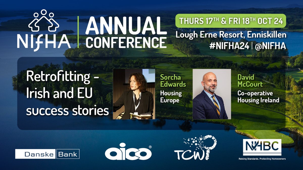 The retrofitting demands for social housing landlords in NI are even more challenging than across UK and Ireland, due to a lack of a decarbonisation fund. Sorcha Edwards &amp; David McCourt will share good practice and success stories. Book at tinyurl.com/bdcp5sd6