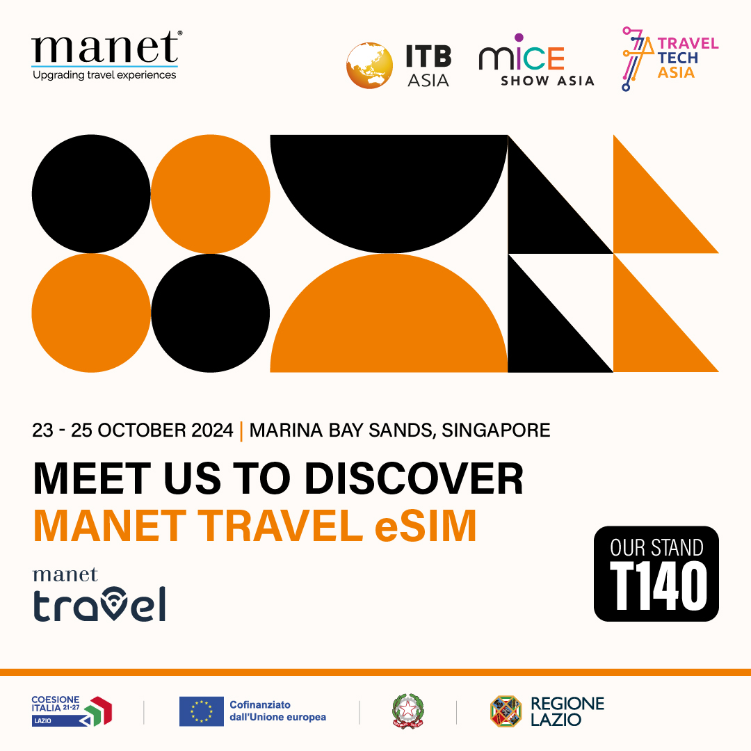 📢 Join us at @ITBASIA 2024! 
We will be showcasing our Manet Travel eSIM, offering unlimited global data plans to keep travelers connected anywhere in the world. 
📍 Meet us at Stand T140 from October 23-25, 2024 to learn more.
.
#ITBAsia2024 #ManetMobile #eSIM #TravelTech