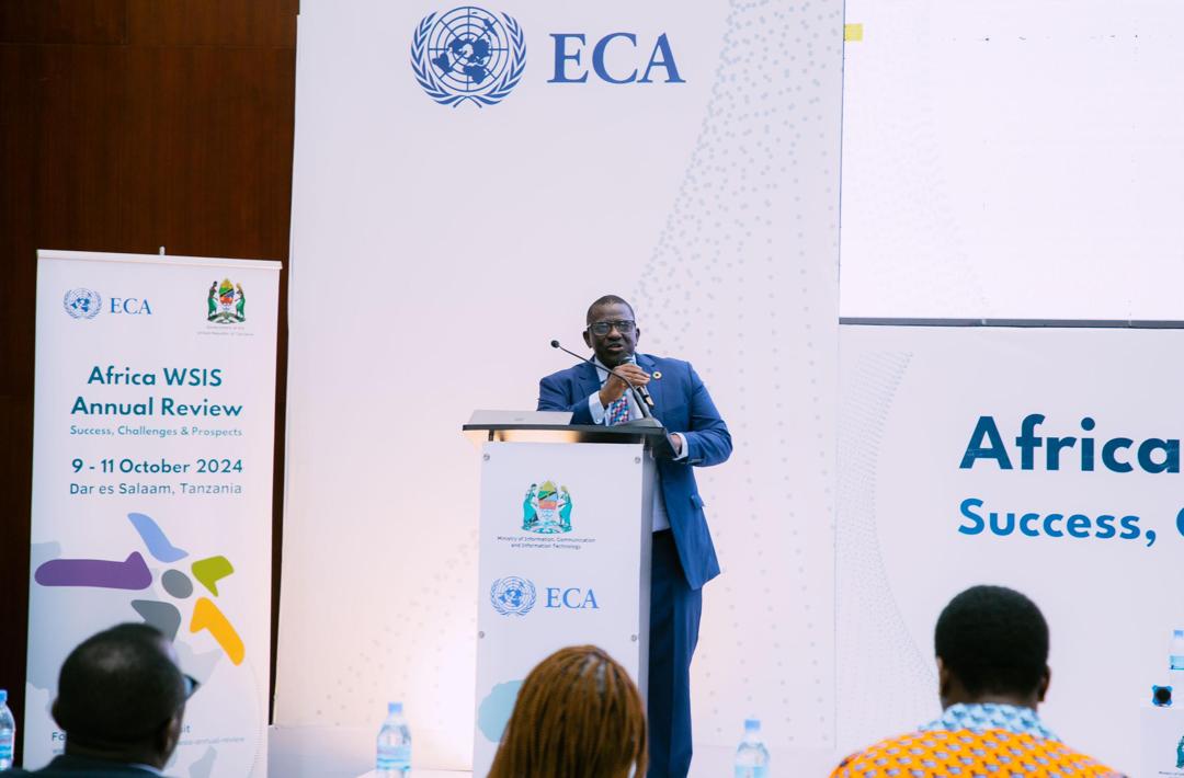 Dite4Africa's tweet photo. Happening: African WSIS Annual Review hosted by #ECA &amp; 🇹🇿Tanzania’s Ministry of ICT.

Stakeholders are reflecting on progress made since the World Summit on the Information Society (#WSIS) - challenges &amp; prospects for Africa's digital future.

For more👇https://t.co/Amq6bONDjY https://t.co/PrRBlseiMD