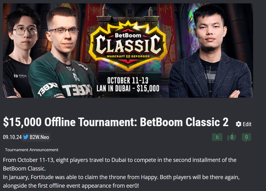 2 Days till BetBoom Classic 2!

8 Players on LAN
$15,000
First 1v1 event in 5 years that has Happy, Fortitude &amp; eer0 on location!

I broke down the favorites, dark horses and underdogs!

👇