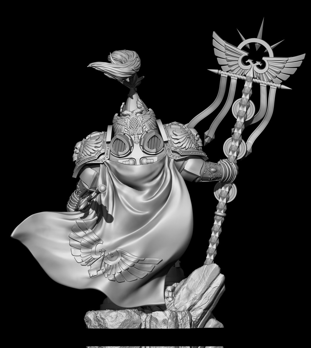 Excited to share 3D print of the Warhammer Adeptus Custodes sculpt by Kori Ragnos! 🔥 If you're looking for a higher quality custom model feel free to reach out. Let's bring your vision to life!  #Warhammer #AdeptusCustodes #3DPrinting #KoriRagnos #CustomModels #customminiature