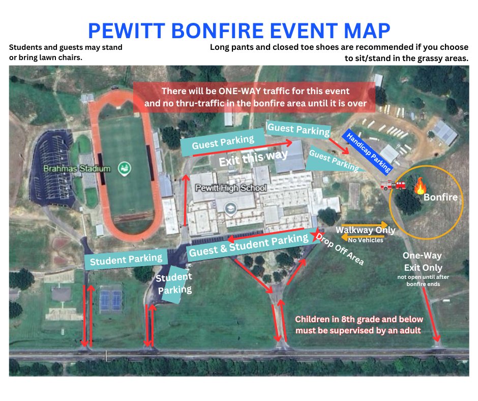 Please join us this evening for the Homecoming Bonfire. See attached photos for details. .See you there.