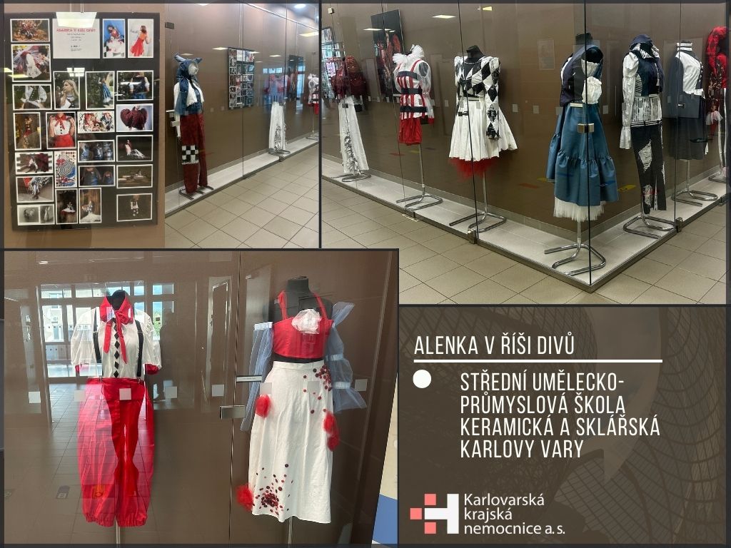 krajska_a's tweet image. Studenti oboru oděvní design ze Střední uměleckoprůmyslové školy Karlovy Vary (SUPŠKV) vystavují svá fascinující díla inspirovaná tématem Alenka v říši divů 📷. Tato originální výstava je k vidění ve vestibulu pavilonu A Nemocnice Karlovy Vary.
#nemocnice #vystava