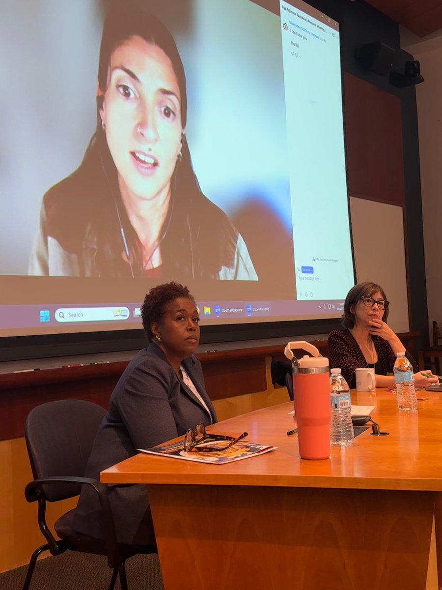 AyaFanselow's tweet photo. A huge thank you to Irene Escorihuela Blasco (@ObservaDESCA) and Camryn Smith (Communities in Partnership) for sharing their insights about and strategies to address human rights and gentrification here in Durham and around the world at our @DukeLaw Human Rights in Practice event https://t.co/X9yUPpbnH4