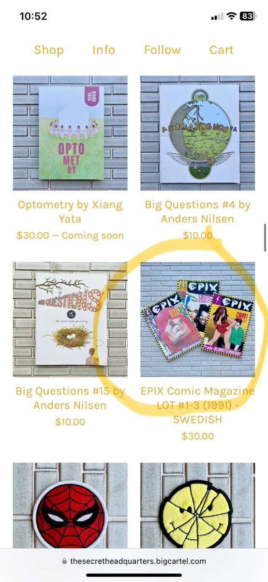 Just saw that Americans can get their hands on issues of Epix from @theSHQ in LA. Although they are from a less relevant period in the history of this pioneering comics publisher, they are still worth your while. 

thesecretheadquarters.bigcartel.com/product/epix-c…