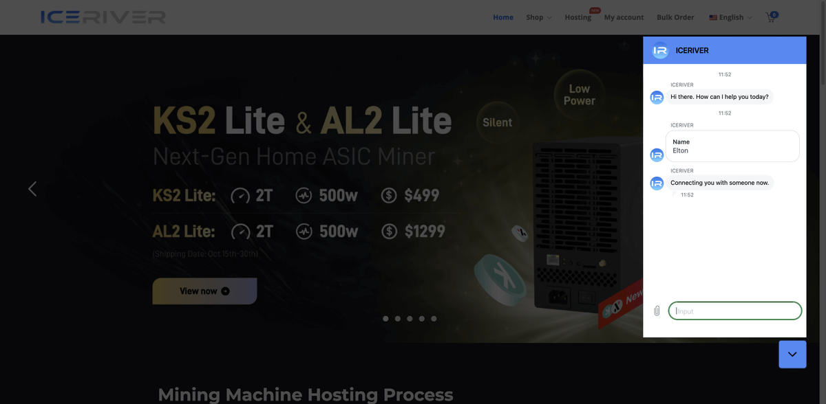 IceRiverMiner's tweet image. 🧑‍💻ICERIVER&apos;s online customer service is now live! 👩‍💻

You can now reach our support team anytime by clicking the customer service button. We&apos;re here 24/7 to assist you!🙋‍♂️

💬 Service Hours: Monday-Sunday, 0:00-24:00.

Note: For repair and hosting services, please continue to use…