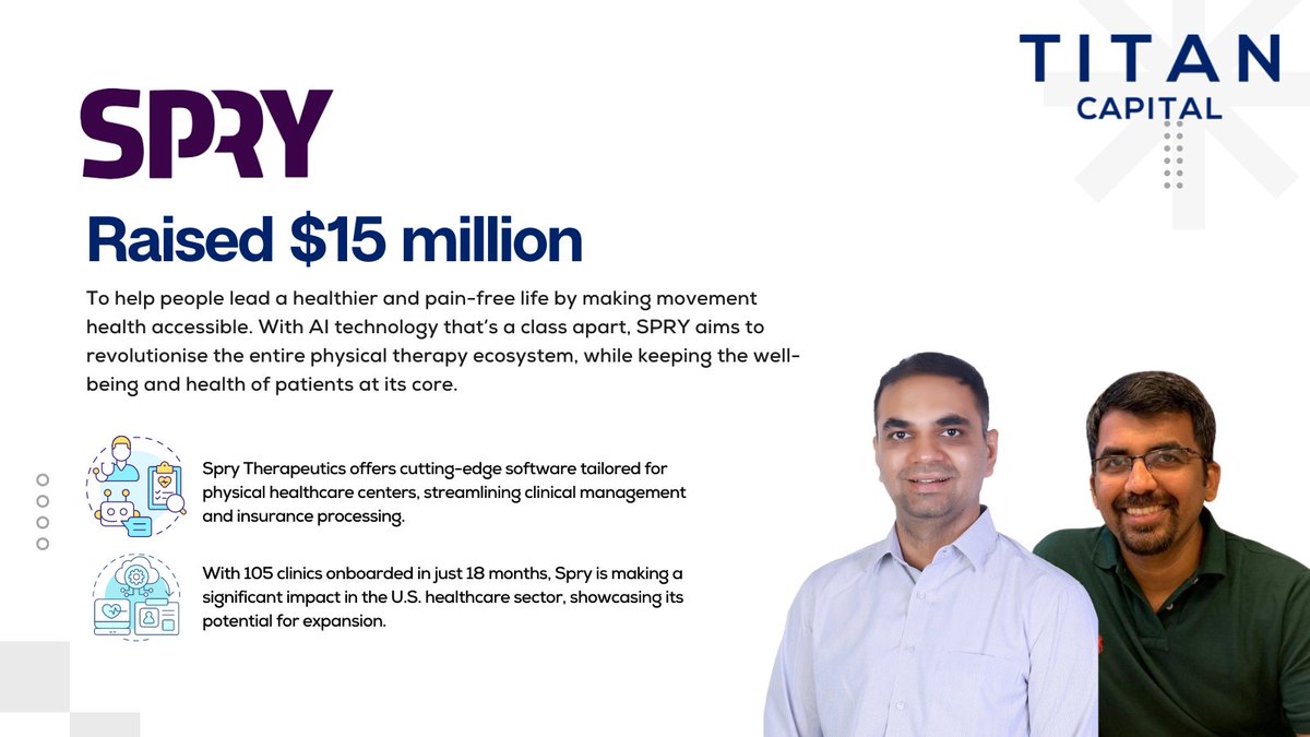 TitanCapitalVC's tweet image. We’re thrilled to announce that our portfolio company, @SpryApp, has secured $15 million in a fresh funding round led by @FlourishVC, with participation from existing investors @scaletogether, @8roadsventures, and @FPrimeCapital! 🎉

#SPRY, which focuses on building software for…