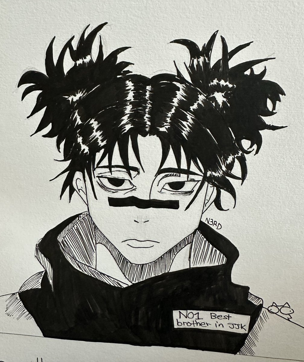 YuMiMamaof4's tweet photo. 親バカ故に増して上手に見える長女(中1)の作品🥹🩷笑　目が若干大きい？お家で携帯見ながら描いてた🧑‍🎨　
#呪術廻戦 https://t.co/kkNUExBESb