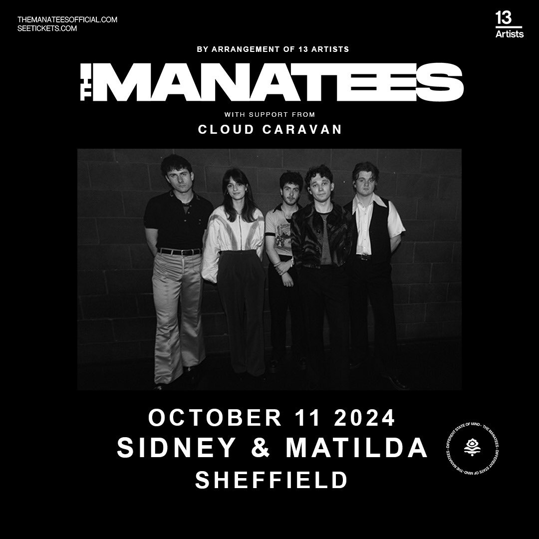 Cloud Caravan (@cloudcaravan) on Twitter photo Extremely excited to announce that we’ve been drafted in to support the incredible <a href="/Themanateesband/">The Manatees</a> at <a href="/sidneymatilda/">sidneyandmatilda</a> this Friday 🕺🕺
We’re gonna be performing a stripped back show so get down early and come share it with us - ticket link is below xx
theleadmill.seetickets.com/event/the-mana… Extremely excited to announce that we’ve been drafted in to support the incredible <a href="/Themanateesband/">The Manatees</a> at <a href="/sidneymatilda/">sidneyandmatilda</a> this Friday 🕺🕺
We’re gonna be performing a stripped back show so get down early and come share it with us - ticket link is below xx
theleadmill.seetickets.com/event/the-mana…