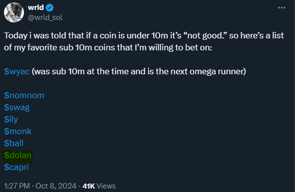 This man is responsible for a large portion of my portfolios gains, like many others no doubt

He doesn't miss, and he has now placed $dolan in a tweet

Don't screw up the layup, not again anon...

I won't stop till you buy the duck 🪓🦆