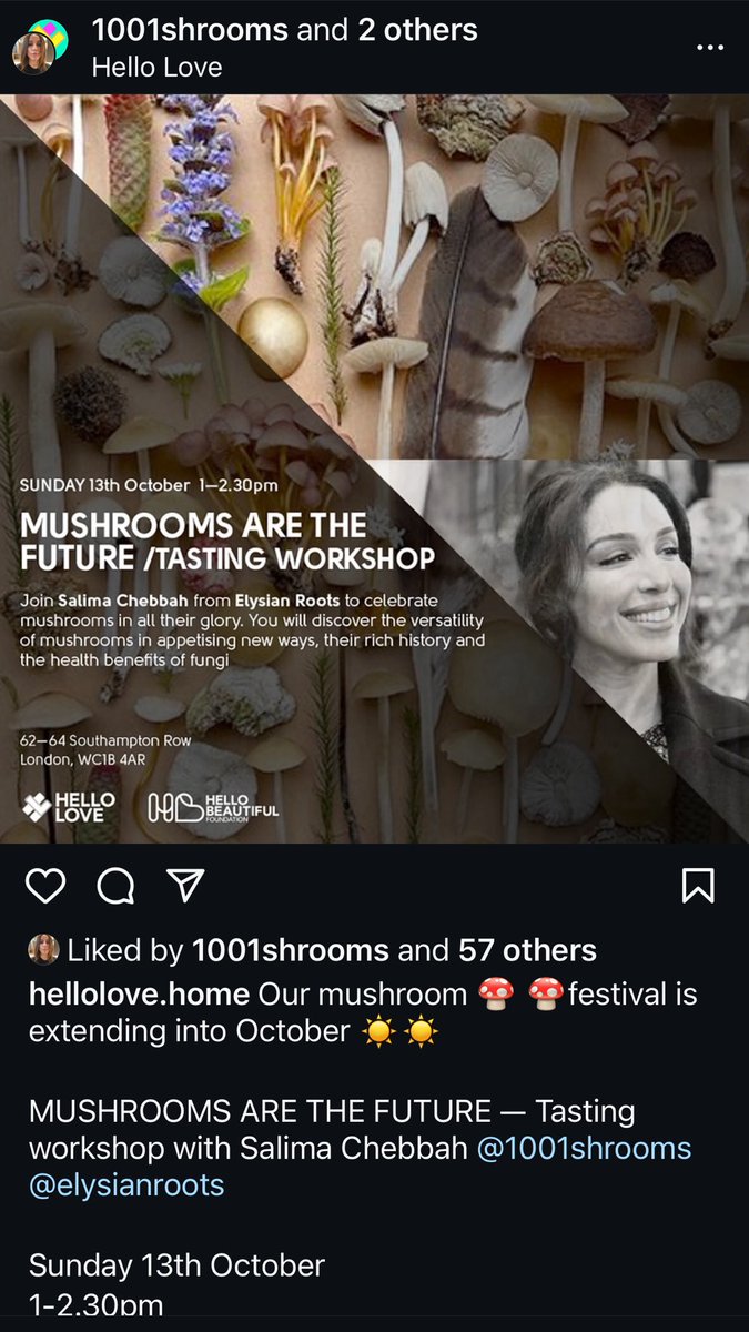 Tim R B Davenport (@timrbdavenport) on Twitter photo Into mushrooms and in or near London? A shout out for the wonderful Salima Chebbah <a href="/1001shrooms/">Sal Chebbah</a> on Ig. Into mushrooms and in or near London? A shout out for the wonderful Salima Chebbah <a href="/1001shrooms/">Sal Chebbah</a> on Ig.