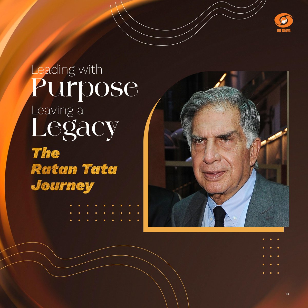 DDNewslive's tweet photo. Tata Sons Emeritus Chairman, Ratan Tata Dies At 86

Leading with Purpose, Leaving a Legacy: The Ratan Tata Journey

#RatanTata https://t.co/JYQ4BF2yOS
