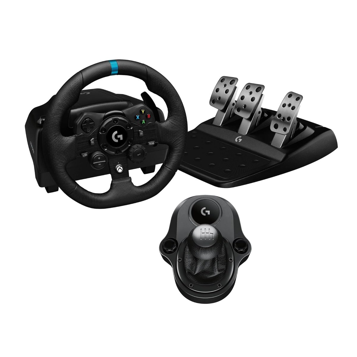 Logitech G923 Racing Wheel and Pedals, TRUEFORCE Force Feedback, Real Leather + Logitech G Driving Force Shifter -- ONLY $299.99

amzn.to/3XYnjx5

#logitech #logitechracingwheel #racingwheel #videogamedeals #videogamedeal #videogames #videogame #xbox #xboxdeals #deals