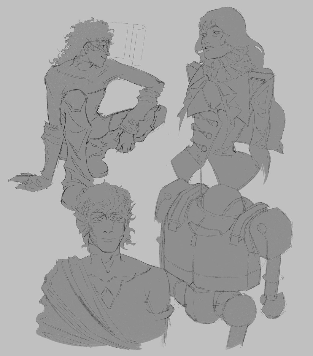 i’m nearly done with counter weight, here’s some very messy sketches