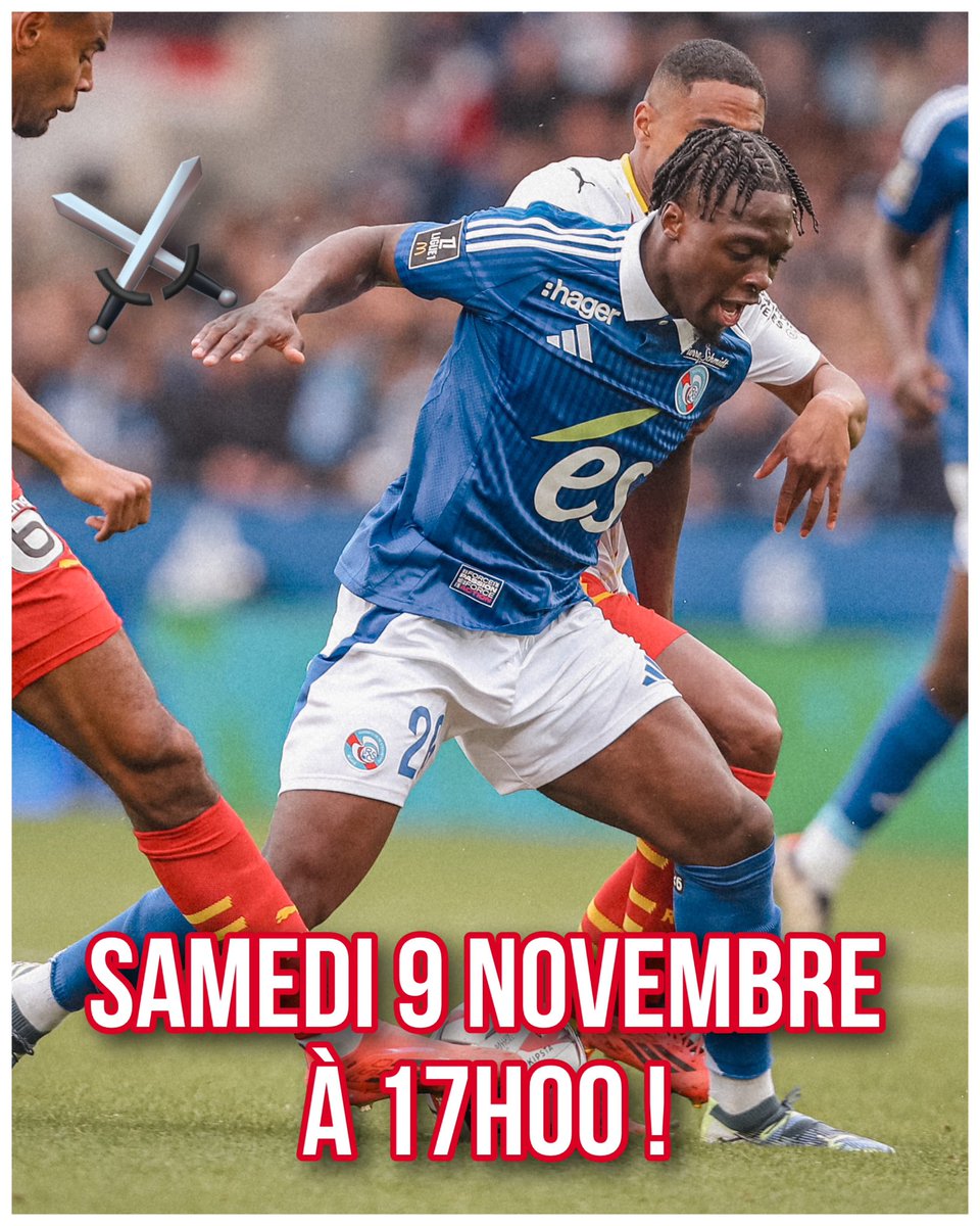 [📆 𝐏𝐑𝐎𝐆𝐑𝐀𝐌𝐌𝐀𝐓𝐈𝐎𝐍]

La rencontre Strasbourg-Monaco a été avancée au 𝘀𝗮𝗺𝗲𝗱𝗶 𝟵 𝗻𝗼𝘃𝗲𝗺𝗯𝗿𝗲 𝗮̀ 𝟭𝟳𝗵𝟬𝟬 et sera diffusée en direct sur <a href="/beinsports_FR/">beIN SPORTS</a> ! 📺

Cette rencontre comptera pour la 11ème journée de <a href="/Ligue1/">Ligue 1 McDonald's</a> 🏆